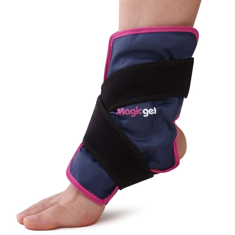 Magic Gel Ankle Ice Pack Wrap Flexible Hot Cold Packs Ice Packs for Ankles and Heel Foot Cryotherapy Icepack Wrap Alternative to Ice Socks or Cooling Socks for Cold Feet
